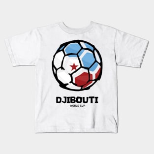 Djibouti Football Country Flag Kids T-Shirt